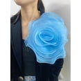 thumbnail image 5 of 10inch Extra Large Flower Brooch Pin for Women Fashion Dainty Organza Satin Fabric Big Camellia Brooches Lapel Pins Wedding Dance Party Dress Accessories Exaggerated Jewelry Gift, 5 of 9