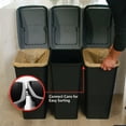 thumbnail image 4 of GLAD Link & Sort 12 Gallon Waste and Recycle Center Plastic Bin for Trash, Recycling, Compost with CLOROX Odor Protection and Swing Top and Lift-up Lids - 3 PC, 4 of 8