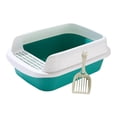 thumbnail image 4 of Milaget Cat Litter Box Potty Toilet High Sided Bedpan Semi Closed Removable Anti Medium Green, 4 of 9