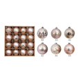 thumbnail image 3 of Juego de adornos navideños decorativos de bolas, 16 piezas de bolas irrompibles con diseño de árbol de Navidad dibujado a mano, 3 of 5