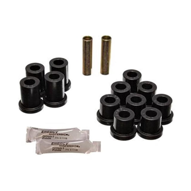 ENERGY SUSPN 32119G Leaf Spring Bushing Shackle Set, Rear - Black - Bel Air 1956-1957