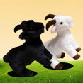 thumbnail image 6 of Sioweci Standing Goat Plush Toy Black White Goat Plushie Stuffed Animal Doll Pillow Home Office Bedroom Decoration Kids Adults Christmas Birthday Gift Black M, 6 of 13