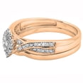 thumbnail image 2 of Dazzlingrock Collection Round White Diamond Marquise Shape Bridal Engagement Ring Set for Women (0.33 ctw, Color I-J, Clarity I1-I2) in 14K Rose Gold, Size 4, 2 of 6