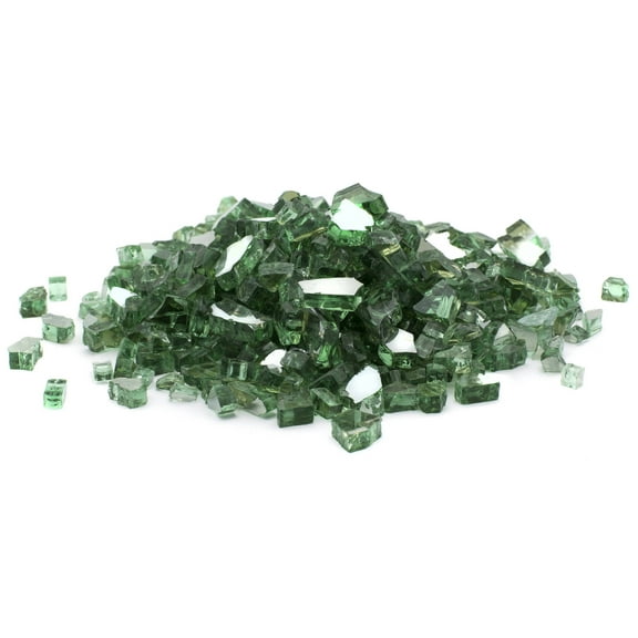 1/2" 20 lb. Medium Green Reflecitive Fire Glass