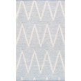 thumbnail image 5 of Pasargad Home Simplicity 5' x 8' Hand-Woven Cotton Aqua/Ivory Rug - All Ages, Indoors, 5 of 5