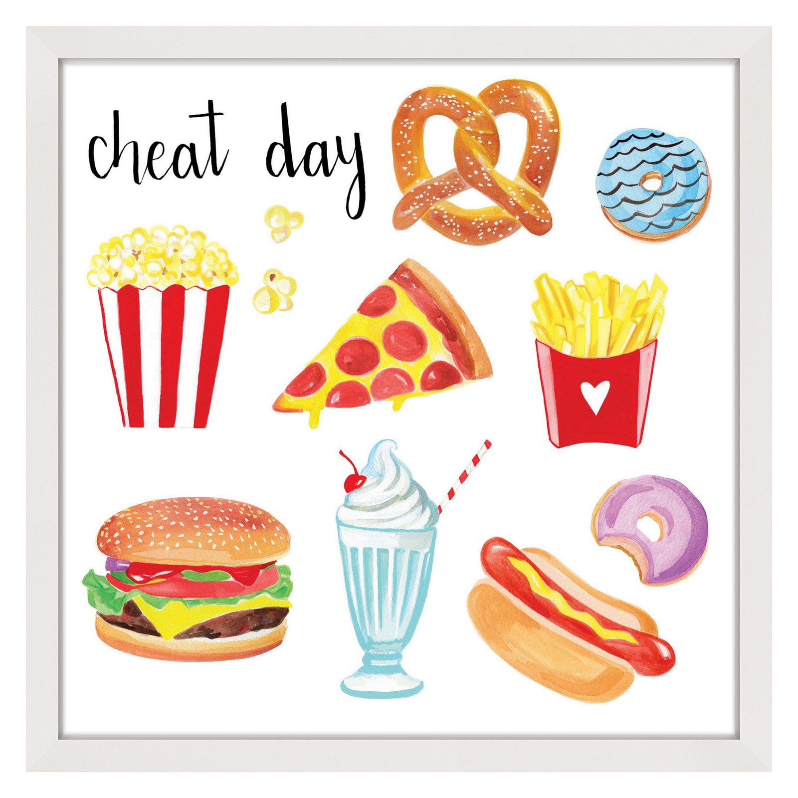 Marmont Hill "Cheat Day" by Molly Rosner Framed Painting Print