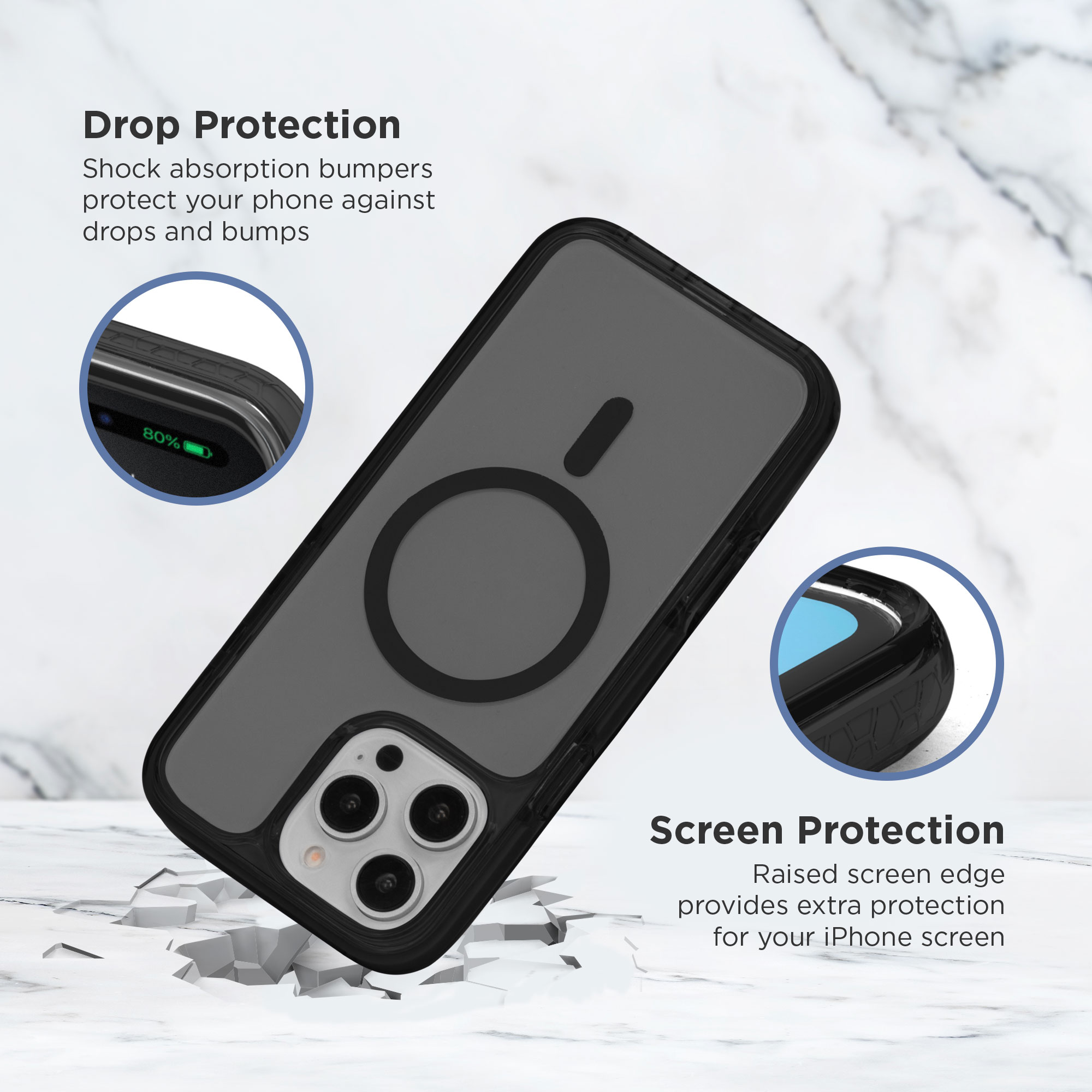 iHome Premium iPhone 16 Pro Max Case Black MagSafe photo 6