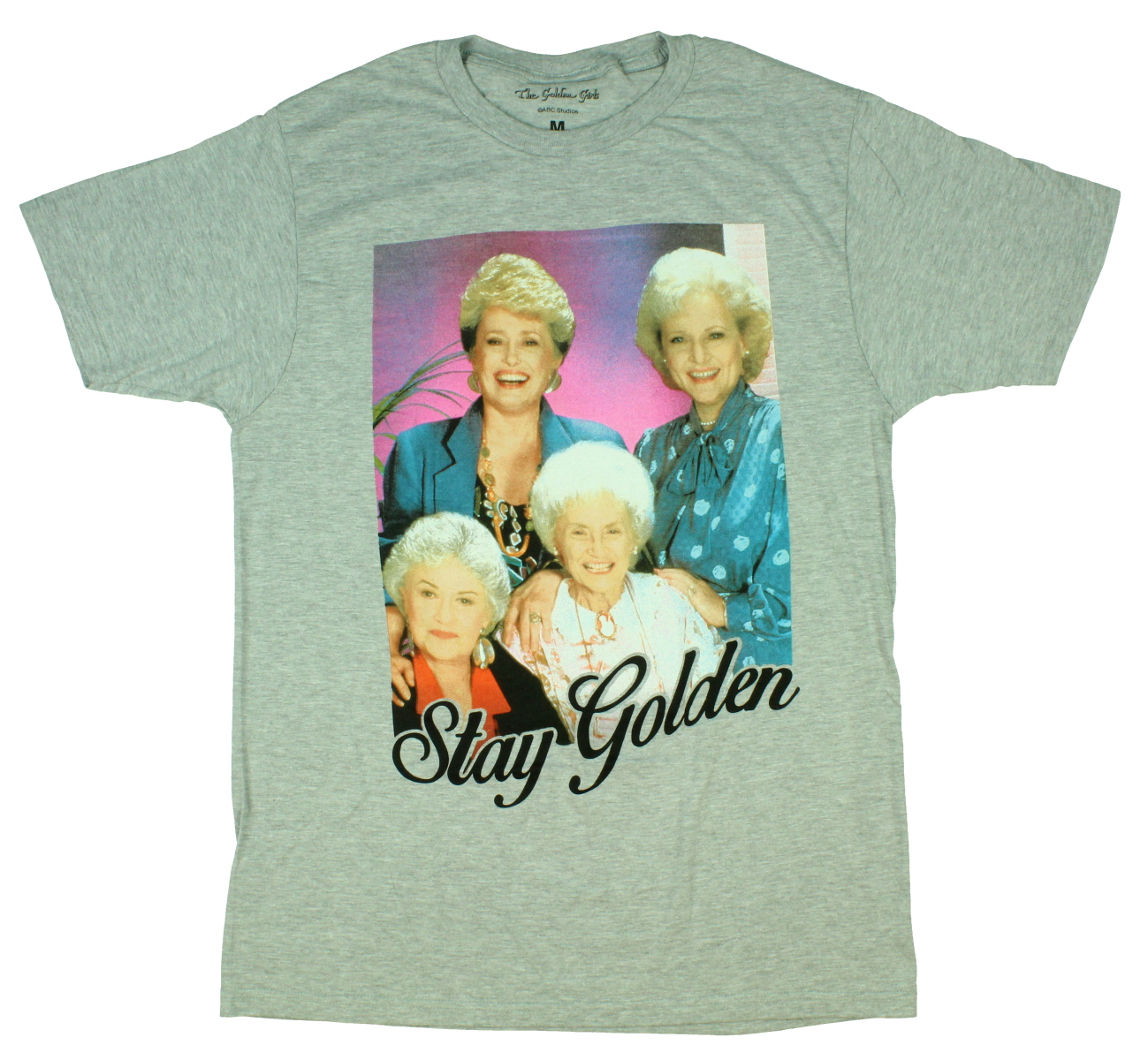 Golden Girls Stay Golden Color Character Group Photo Adult T-Shirt