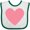 White and Green, variant on Inktastic Pink Valentine's Day Heart Boys or Girls Baby Bib