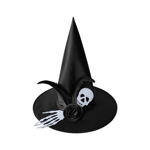 Fllostpr Halloween 14x15" Adult Prom Dress Up Witch Hat, Black Light Comfortable Decor for Party Masquerade Stage Performance