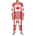 thumbnail image 3 of Yiaed Maple Leaves1 Print Men’s Pajamas Set - Long Sleeve Button Down Sleep Shirt and Pajama Bottoms Sleepwear Set Mens Pjs Sets Men's Pajama Bottoms-Medium, 3 of 7