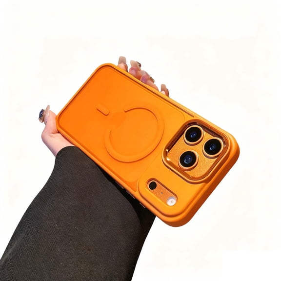 Allytechgroup Magnetic Case for Apple iPhone 17 Pro Max/ 17 Pro/ Air/ 16 Pro Max/ 16 Plus, Matte Back Cover Compatible with Magsafe Shockproof Anti-Scratch Translucent Bumper Rugged Case, Orange