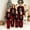 Pajamas, variant on AIGUR Christmas Family Pajamas Matching Set Letter Santa Hat Print Long Sleeve Tops and Plaid Pants Sleepwear