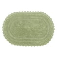 thumbnail image 2 of Better Trends 20" x 32" Oval Shape Bath Mat 100% Cotton Bathroom Rug Water Absorbent Bath Rug Machine Washable (Sage) Lilly Crochet Collection, 2 of 6