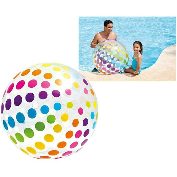 de eerste Midden Airco Intex Jumbo Inflatable 42" Giant Beach Ball - Crystal Clear with  Translucent Dots, 1 Pack - Walmart.com
