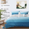 thumbnail image 3 of Summer Ocean Bedding Duvet Cover Set Queen Size 4 Pieces Abstract Blue Water Coastal Bedding Set with Zipper Closure, 1 Comforter Cover 90x92 Inches 1 Flat Sheet & 2 Pillow Cases, 3 of 7