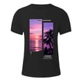 thumbnail image 4 of Graphic Tshirt for Men Print Vintage T Shirt Tees Casual Loose Fit Retro Streetwear Shirts Tops Black,L, 4 of 5