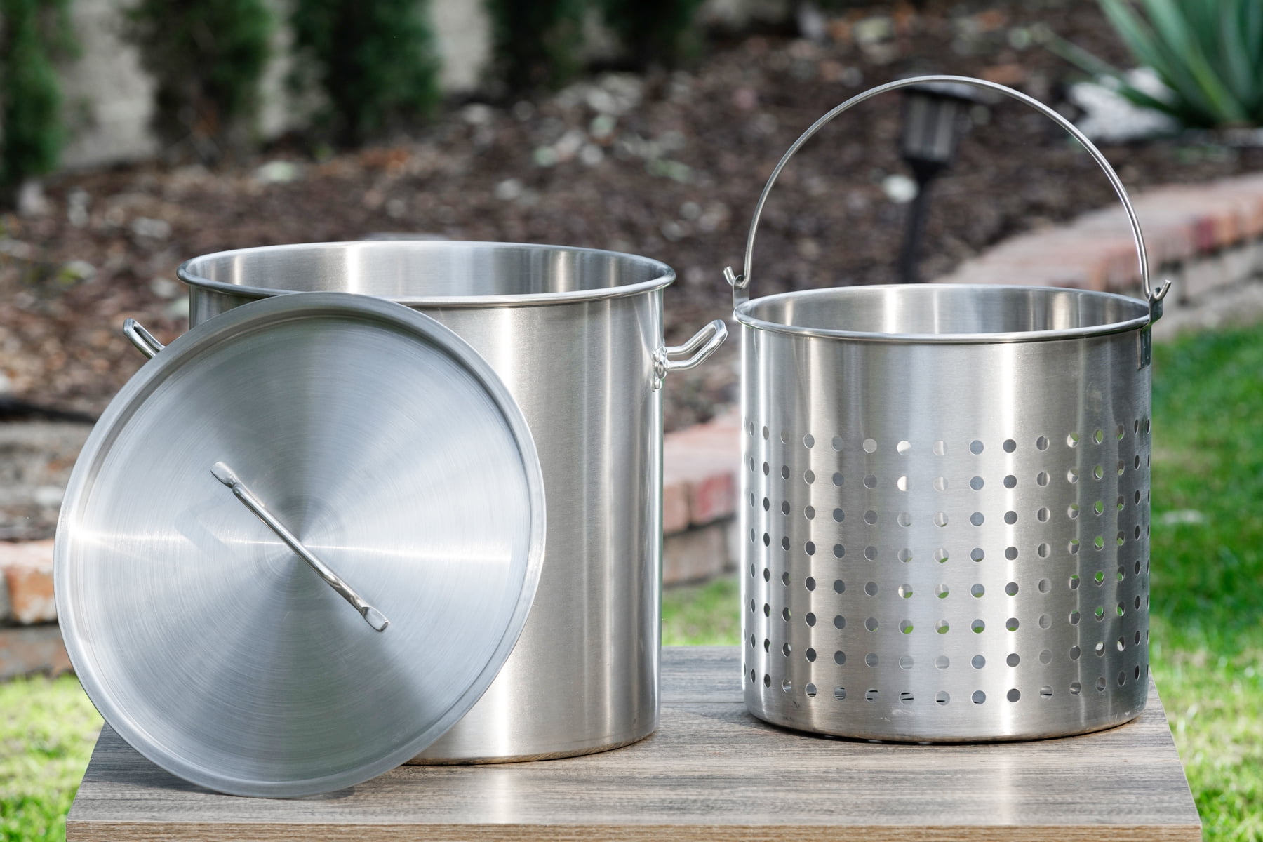 Barton 53 Quart Stainless Steel Stock Pot Kittle Boiling Deep Frying w
