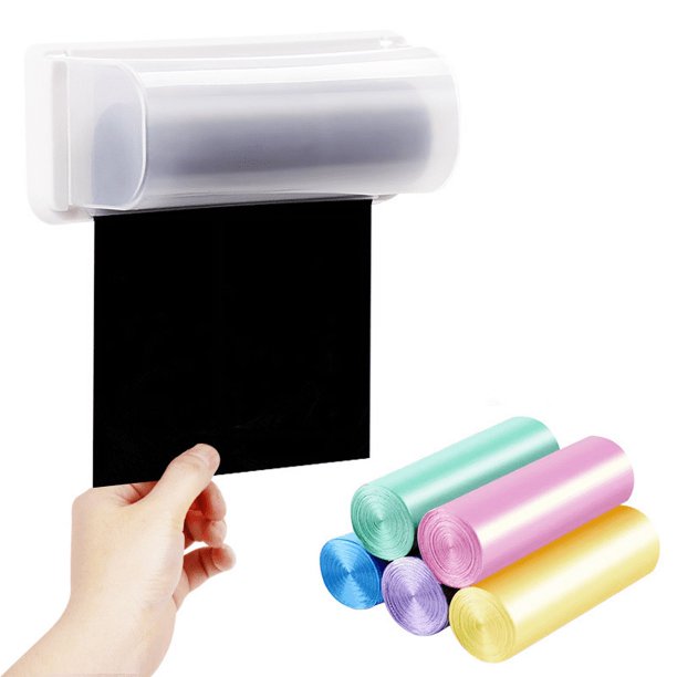 ZHAOCHENG Durable Plástico Hogar Cocina Baño Montado en la Pared Bolsa de Basura de Plástico Almohadilla Adhesiva Caja de Almacenamiento Caja de Almacenamiento Suministros de Almacenamiento color