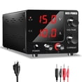 thumbnail image 1 of NICE-POWER DC Power Supply Variable 0~30V 0~10A, 3-Digits LED Display Current and Voltage Adjustable 150W Fixed with Encoder DC Bench Power Supply 15V 10A/30V 5A,Ele, 1 of 7