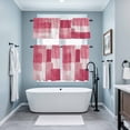 thumbnail image 4 of Pink White Kitchen Curtains Valances and Tiers Set of 3 Graffiti Art Mottled Gradient Color Blocks Modern Tier Curtains and Valance with Rod Pocket for Small Windows, 27.5"x36", 4 of 9