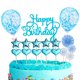 thumbnail image 1 of Adornos para tarta de feliz cumpleaños, sombrero con globo de confeti, adorno para pastel, ventilador de papel, decoración para fiesta de cumpleaños, 1 of 5