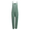 thumbnail image 5 of TRUBKH Denim Jumpsuit for Women,overalls for Women,jumpers for Women,skinny Jeans for Women,,sleeveless Jumpsuits V Neck Spaghetti Strap Overalls Long Pants Romper with Two Pockets Green 1 M, 5 of 5
