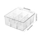 thumbnail image 3 of Caja de almacenamiento de nueve compartimentos, transparente, de acrílico, para regalo, con tapa abatible, de gran capacidad, para escritorio, organizador de plástico., 3 of 7