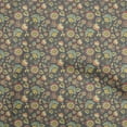 thumbnail image 1 of oneOone Cotton Poplin Twill Gray Fabric Asian Suzani Sewing Material Print Fabric By The Yard 56 Inch Wide, 1 of 5