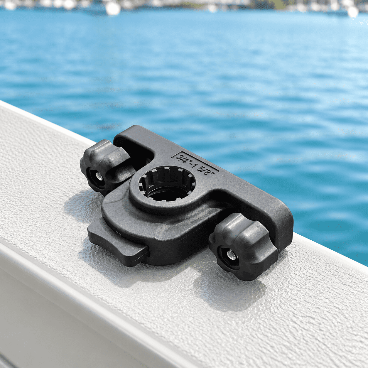 90 Degree Boat Track System Versatrack & Lund Sport Rod Holders with EasyLock Mount