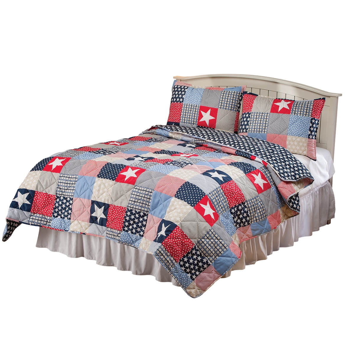 Americana Quilted Bedspread and Sham Set by OakRidgeTM, Twin