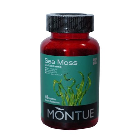 MONTUE Sea Moss Gummies - 60 Gummies - Seamoss Supplement for Thyroid, Energy, Immune Support