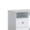 thumbnail image 2 of Benjara Wooden Table Desk with 2 Drawers and 1 Open Compartment, White, 2 of 5