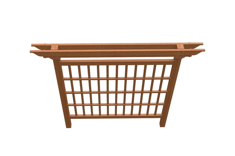 Vita 80" x 90" Colonial Composite Vinyl Trellis and Privacy Screen, Brown, VA84051