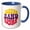 Blue/White, variant on 3drose, Typography of Sun, Sand, Surf, 11oz Magic Transforming Mug