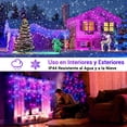 thumbnail image 2 of Cascada de Luces Navideñas 10M 400 LEDs, Series de Luces Navideñas 8 Modos, Temporizador y IP44 Impermeable Luz Cascada Exterior Navidad para Decoración, Balcone, Jardin/Fiesta, Azul y Morado, 2 of 8