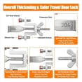 thumbnail image 6 of 2X Portable Door Lock Dual Nut Adjustment, Thickened Body Hotel Door Locks for Travelers Security, 6 of 7