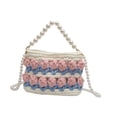 thumbnail image 2 of Kit de bolsa de crochet de tejido de bricolaje adultos 7.09x2.76x5.12 "Flower manual tejido a mano beige, 2 of 8