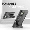 thumbnail image 7 of for iPhone 16 Case, Built-in Kickstand, Compatible with Magsafe, Luxury Military-Grade Armor Shockproof Drop Protective Rugged Hybrid Cover with Shoulder Strap for iPhone 16 - Black, 7 of 7