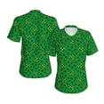 thumbnail image 3 of Yiaed St Patrick's Day5 Print Women's T Shirt V-Neck Short Sleeve Shirt Casual Breathable Tee Summer Tops-Large, 3 of 5