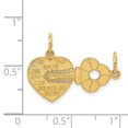 thumbnail image 6 of Auriga Fine Jewelry 14K Yellow Gold Heart & Key Break Apart Charm Pendant (L- 19 mm,W-23 mm) for Women, 6 of 6