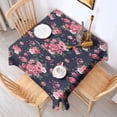thumbnail image 2 of Pioneer Flower Floral Print Pattern Square Tablecloth,Waterproof Square Table Cover,Wipeable Spillproof Washable Table Cover for Home Kitchen Party Decor 42"X42"(107x107cm), 2 of 6
