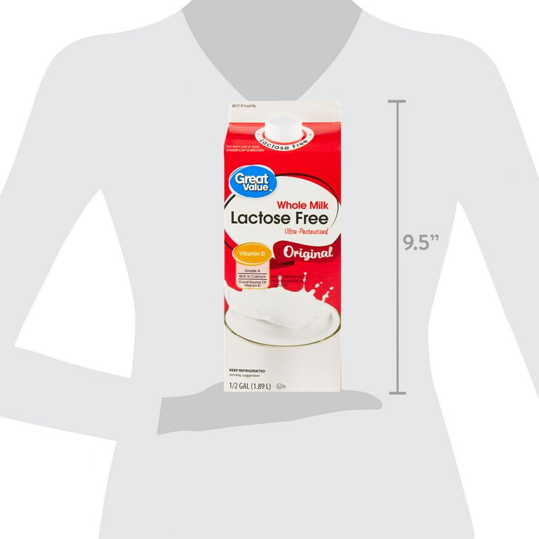 Great Value Whole Milk, Half Gallon, Ultra-Pasteurized, Grade A