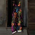 thumbnail image 6 of EANJE Halloween Formal Jumpsuits for Women Sleeveless Plus Size Jumpsuit Womens Overalls Wide Leg Gothic Skull Floral Graphic Straps Rompers Adjustable Bib Overalls Fall Outfits Navy 2XL, 6 of 6