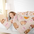thumbnail image 3 of Erosebridal Bowknot Capybara Kids Bedding Comforter Set, Princess Cartoon Full Bedding Set, Grey Reversible, 7 Pieces, 3 of 7