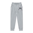 thumbnail image 6 of CPNG Children Girls Bow Print Tracksuits Set Full Zip Long Sleeve Hooded Active Jackets & Jogger Pants Suits 2 Piece Sweatsuit(Grey,13-14 Years), 6 of 8
