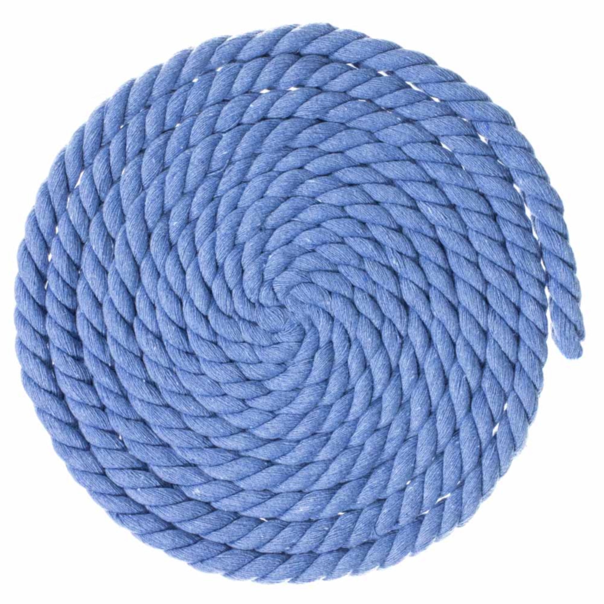 Super Soft 3 Strand Twisted Cotton Rope Teal, 1/4 Inch x 10 Feet 