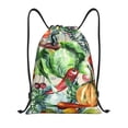 thumbnail image 1 of Xecao Vegan1 Pattern Sports Drawstring Backpack - String Swim Gym Bag with Wet Proof Pocket for Women&Men-Small, 1 of 6