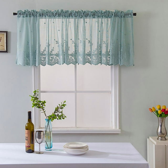 Agiferg Waffle Woven Textured Valance for Bathroom Water Repellent Window Covering