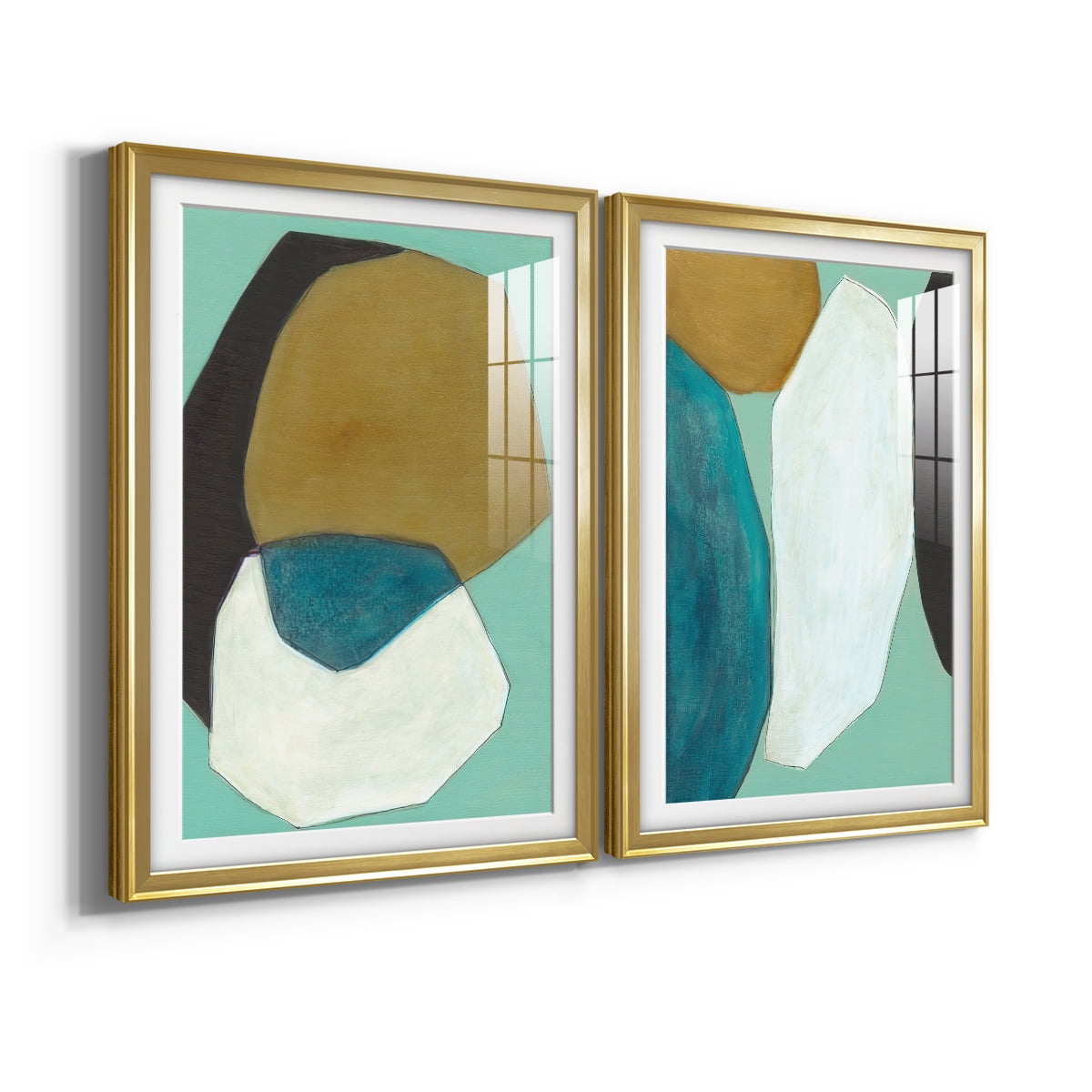 Wexford Home Boulder I Premium Framed Print, 30.5" x 42.5" - Ready to Hang, Gold (Set of 2)